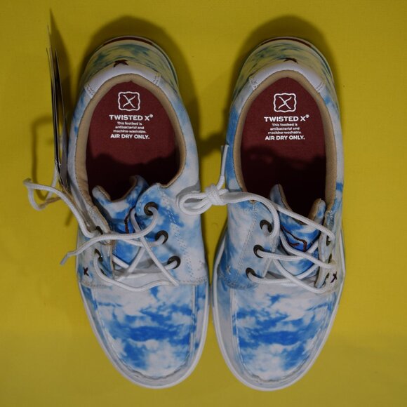 Twisted X Ladies Blue Size 7.5 Tie-Dye Kicks Slip-on Shoes NWT - Picture 6 of 9